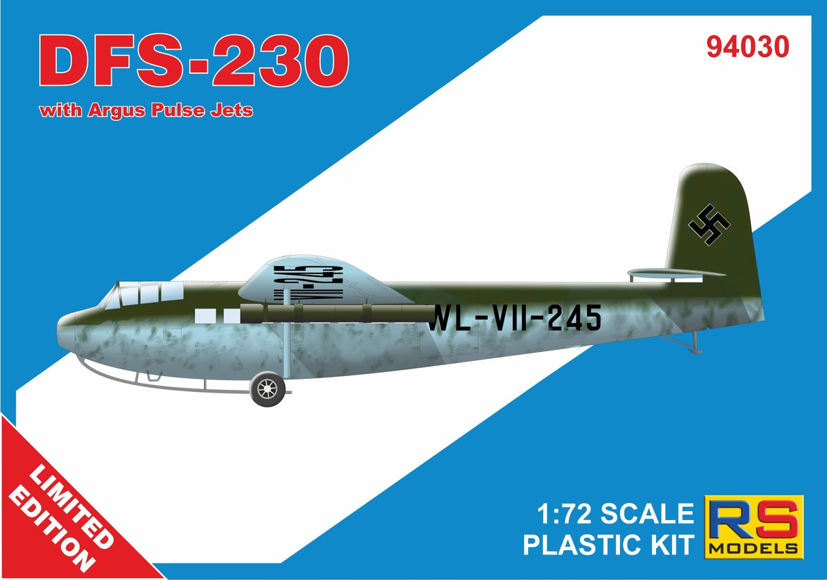 RS Models 94030 1:72 DFS-230 Argus pulse Jets	2 decal version for Luftwaffe	RP-PE