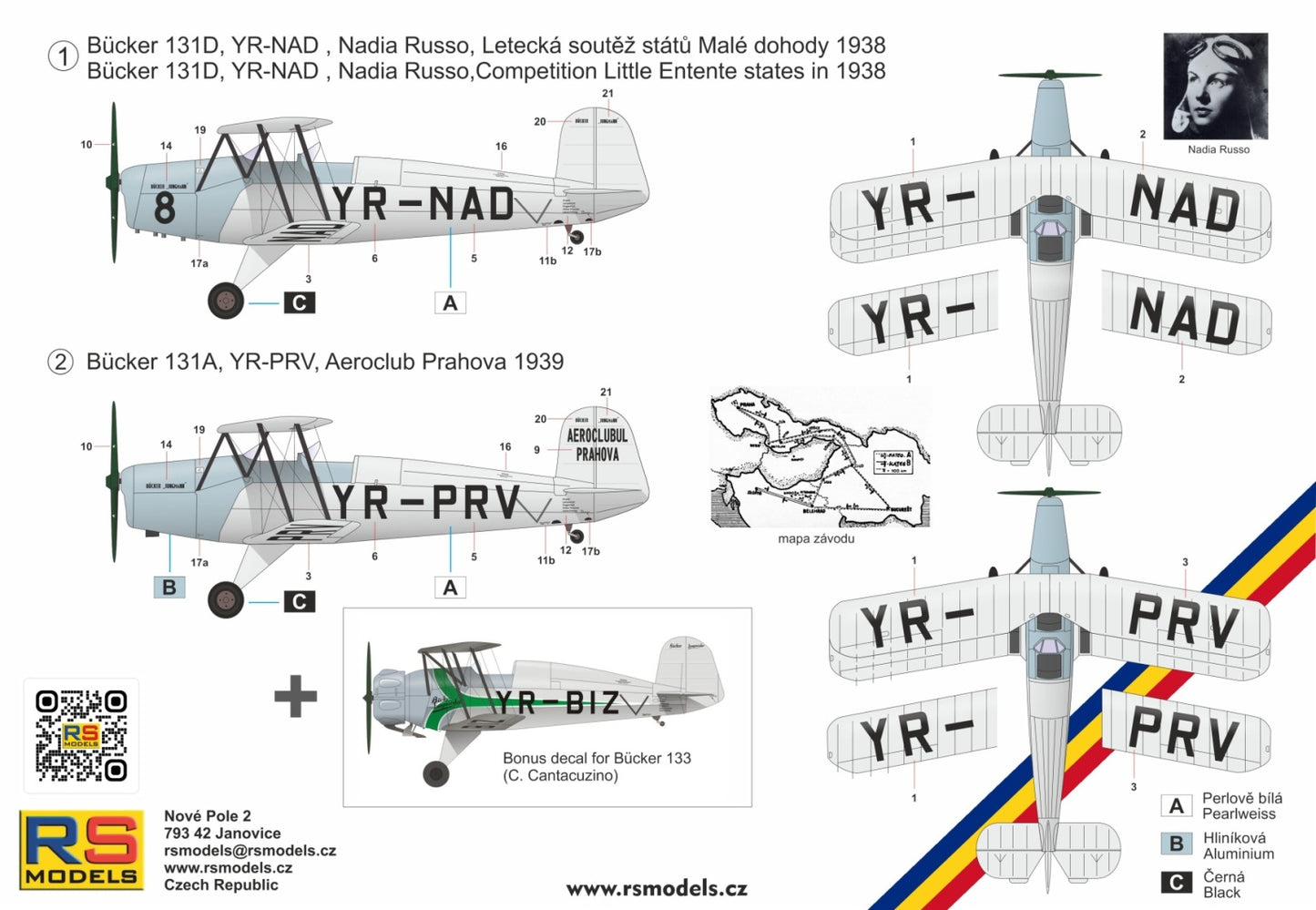 RS Models RSMI94032 1:72 BÃ¼cker Bu-131A/D 'Nadia Russo'