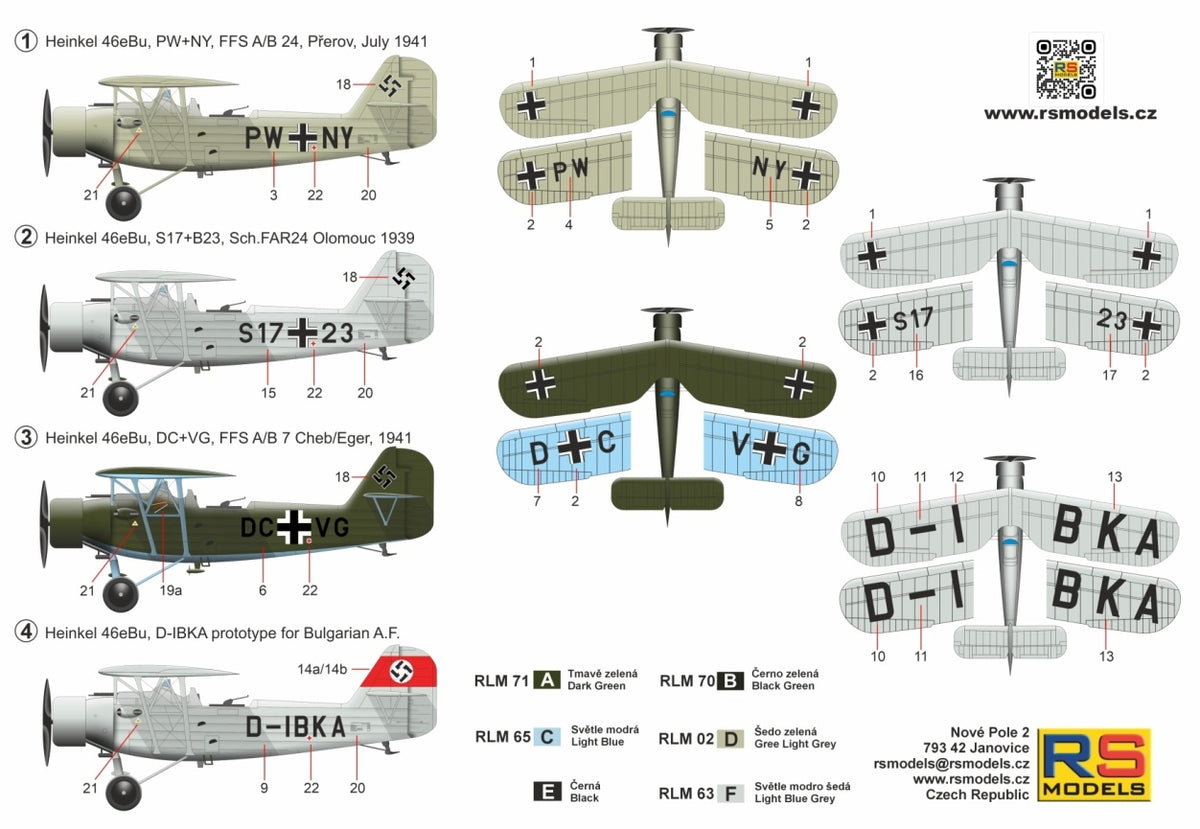 RS Models 94034 1:72 Heinkel He-46 eBu