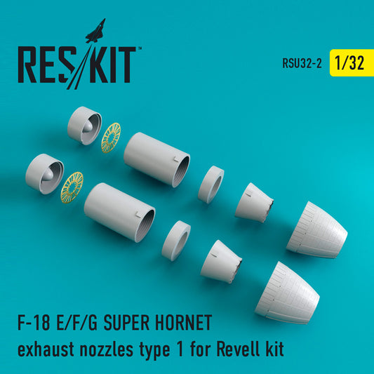 ResKit RSU32-2 1:32 F/A-18E/F/A-18F/F/A-18G SUPER HORNET Type 1 exhaust nozzles