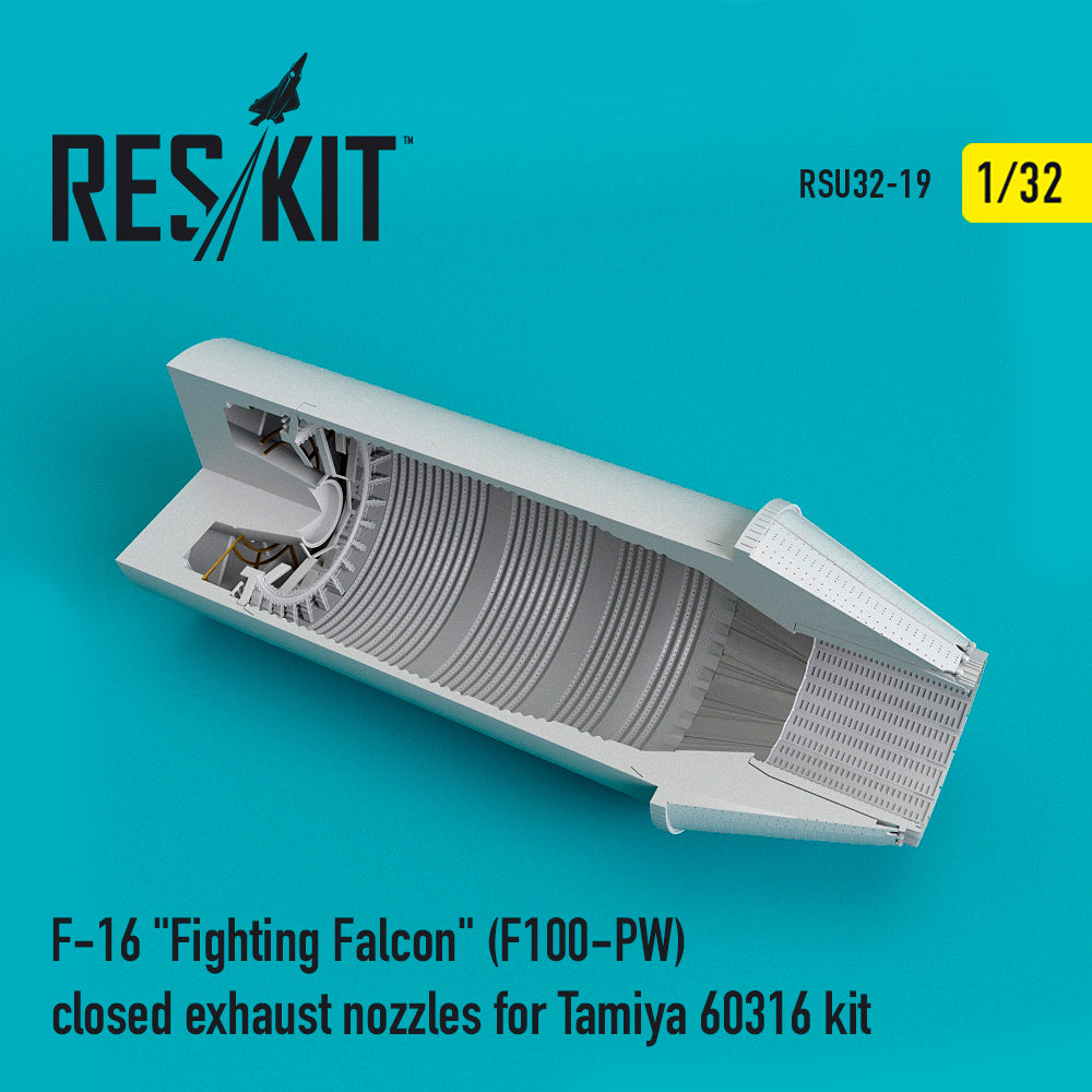 ResKit RSU32-19 1:32 Lockheed-Martin F-16 (F100-PW) closed exhaust nozzles