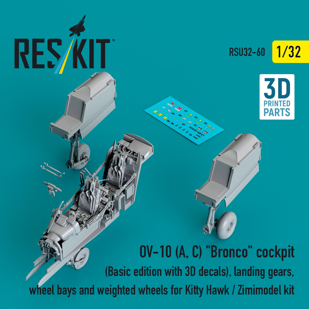 ResKit RSU32-0060 1:32 OV-10A/OV-10C Bronco cockpit (Basic edition with 3D decals)