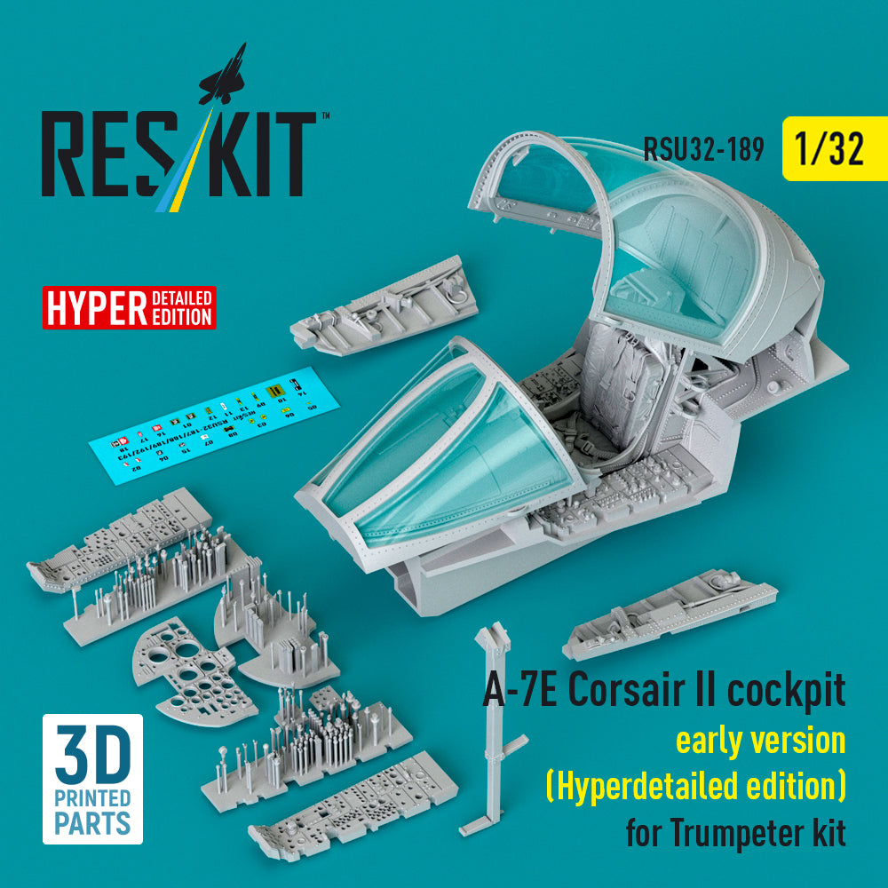 ResKit RSU32-0189 1:32 LTV A-7E Corsair II early cockpit (Hyperdetailed edition)