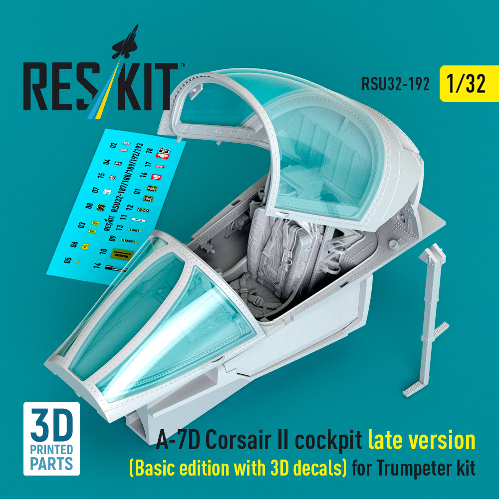 ResKit RSU32-0192 1:32 LTV A-7D Corsair II cockpit (Basic edition with 3D decals)