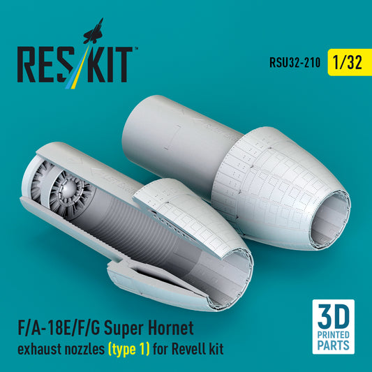 ResKit RSU32-0210 1:32  F/A-18E/F/A-18F/F/A-18G Super Hornet exhaust nozzles (type 1)