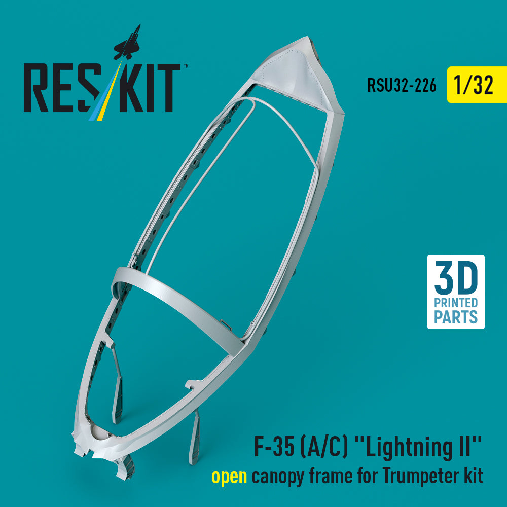 ResKit RSU32-226 1:32 Lockheed-Martin F-35A/F-35C Lightning II open canopy frame