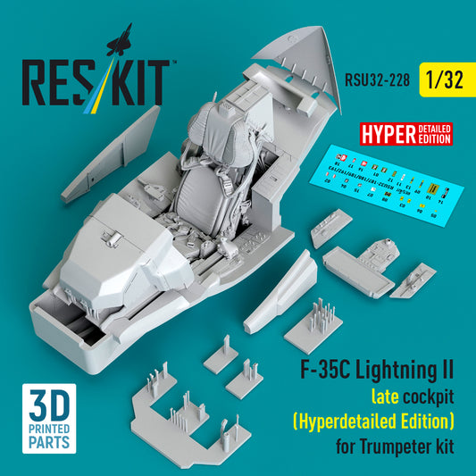 ResKit RSU32-228 1:32 F-35C Lightning II late cockpit (Hyperdetailed Edition)