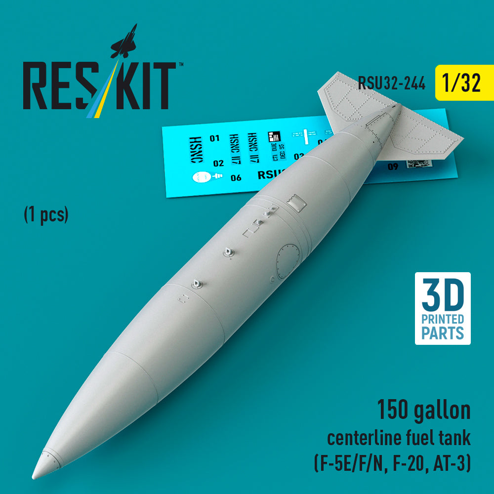 ResKit RSU32-244 1:32 150 gallon centerline fuel tank (F-5E/F/N, F-20, AT-3)
