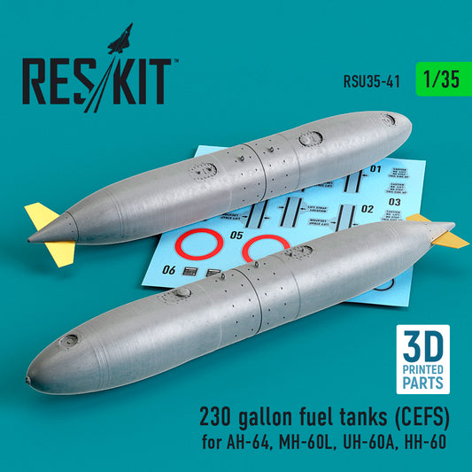 ResKit RSU35-41 1:35 230 gallon fuel tanks (CEFS) for AH-64, MH-60L, UH-60A, HH-60