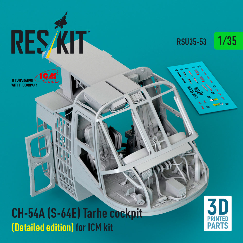 ResKit RSU35-53 1:35 Sikorsky CH-54A (S-64E) Tarhe cockpit (Detailed edition)