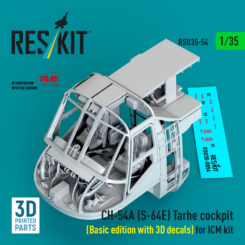 ResKit RSU35-54 1:35 Sikorsky CH-54A (S-64E) Tarhe cockpit (Basic edition with 3D decals)