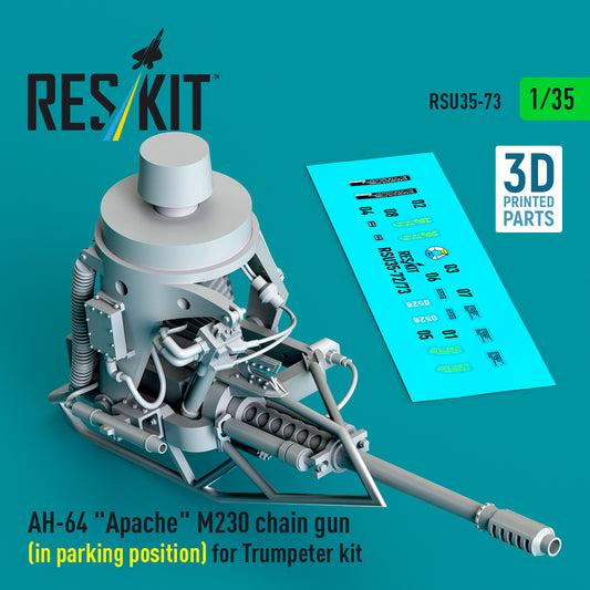ResKit RSU35-73 1:35 Bell/Boeing AH-64 Apache M230 chain gun (in parking position)