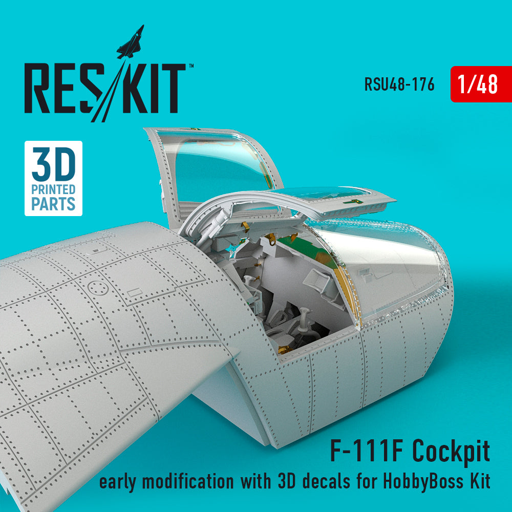 ResKit RSU48-0176 1:48 F-111F Cockpit early modification with 3D decals