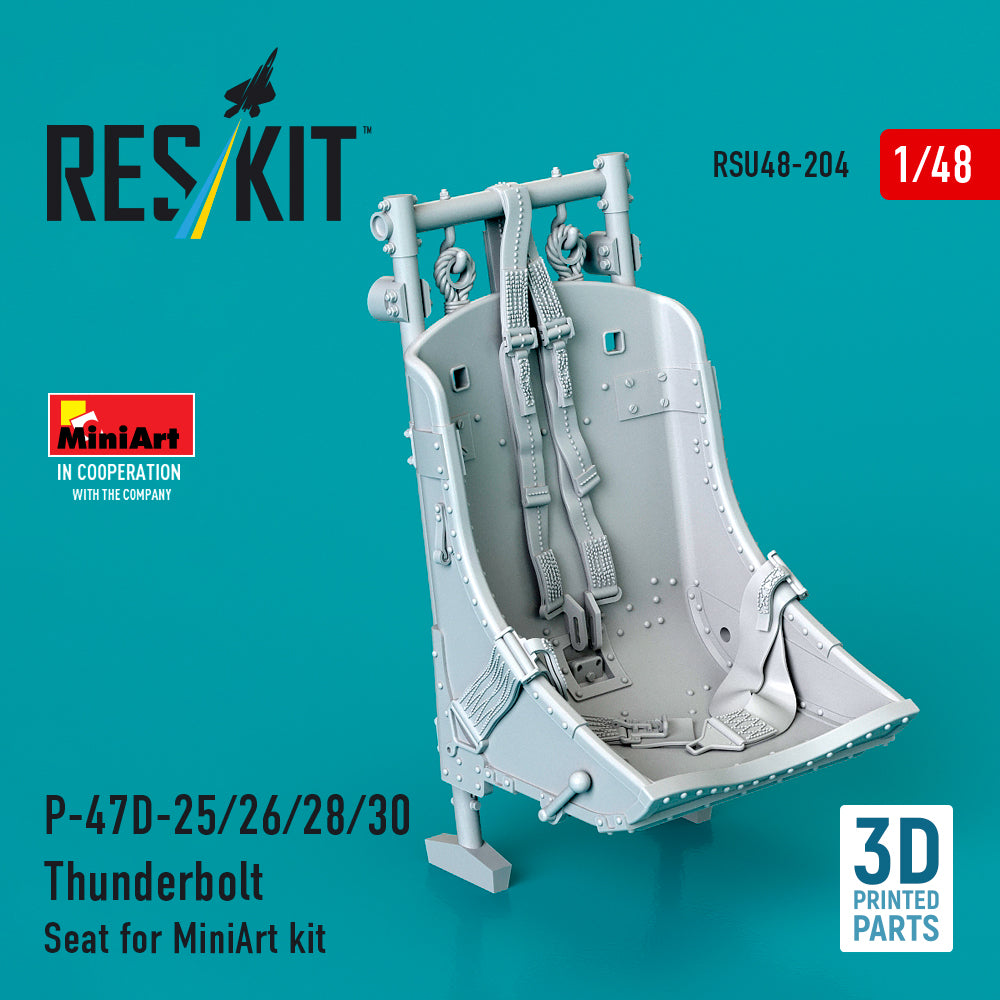ResKit RSU48-204 1:48 Republic P-47D-25/26/28/30 Thunderbolt Seat