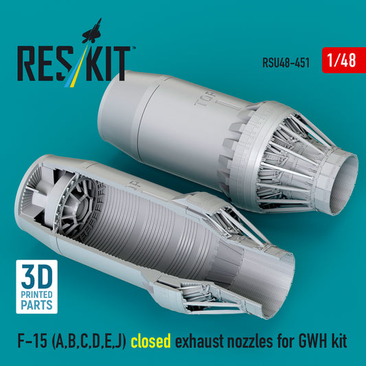 ResKit RSU48-451 1:48 F-15A, F-15AB, F-15AC, F-15AD, F-15AE, F-15AJ Eagle closed exhaust nozzles