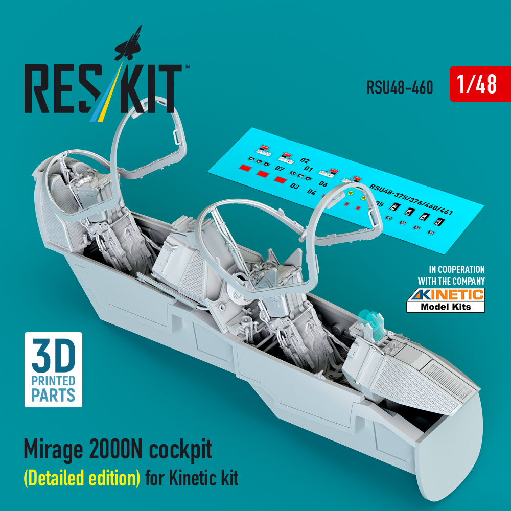 ResKit RSU48-0460 1:48 Dassault_Mirage 2000N cockpit (Detailed edition)