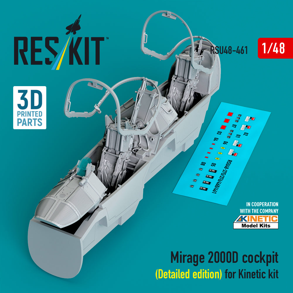 ResKit RSU48-0461 1:48 Dassault Mirage 2000D cockpit (Detailed edition)