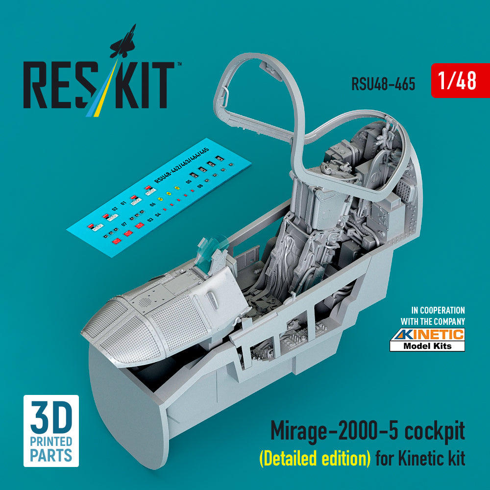 ResKit RSU48-465 1:48 Dassault_Mirage 2000 -5 cockpit (Detailed edition)