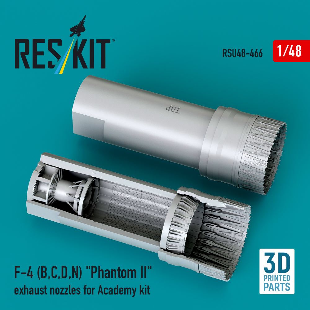 ResKit RSU48-0466 1:48 McDonnell F-4B, F-4C, F-4D, F-4N Phantom II exhaust nozzles