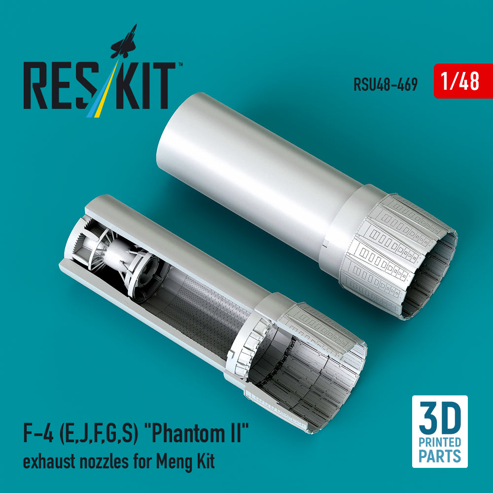 ResKit RSU48-0469 1:48 McDonnell F-4E, F-4J, F-4F, F-4G, F-4S Phantom II exhaust nozzles
