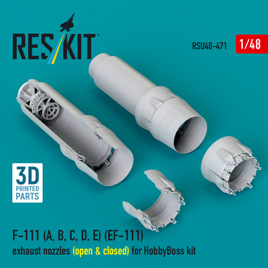 ResKit RSU48-0471 1:48 F-111A/F-111B/F-111C/F-111D/F-111E/EF-111 exhaust nozzles (open & closed)