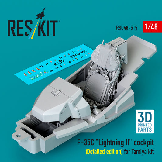 ResKit RSU48-515 1:48 F-35C Lightning II cockpit (Detailed edition)