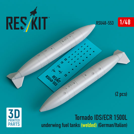 ResKit RSU48-553 1:48 Panavia Tornado IDS/ECR 1500L underwing fuel tanks (welded)