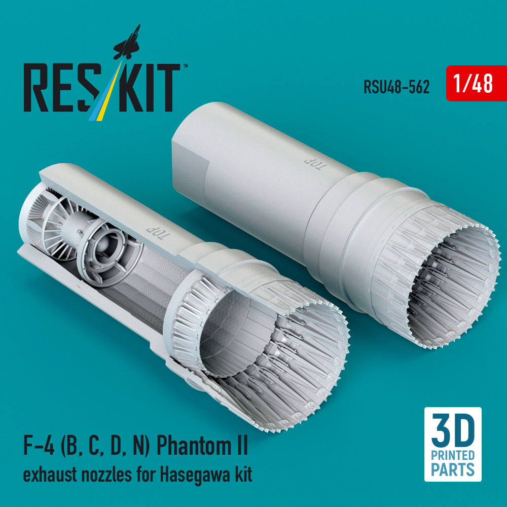 ResKit RSU48-562 1:48 F-4 (B, C, D, N) Phantom II exhaust nozzles