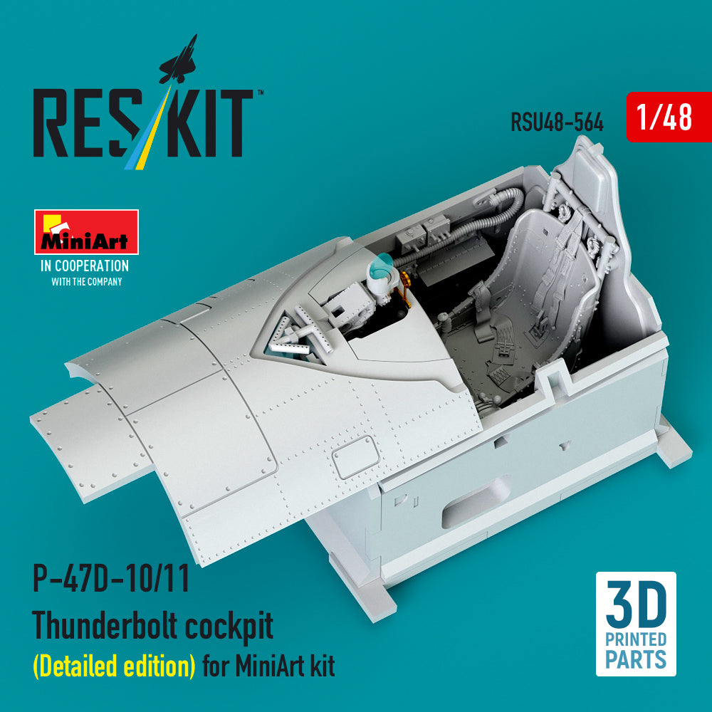 ResKit RSU48-564 1:48 Republic P-47D-10/11 Thunderbolt cockpit (Detailed edition)
