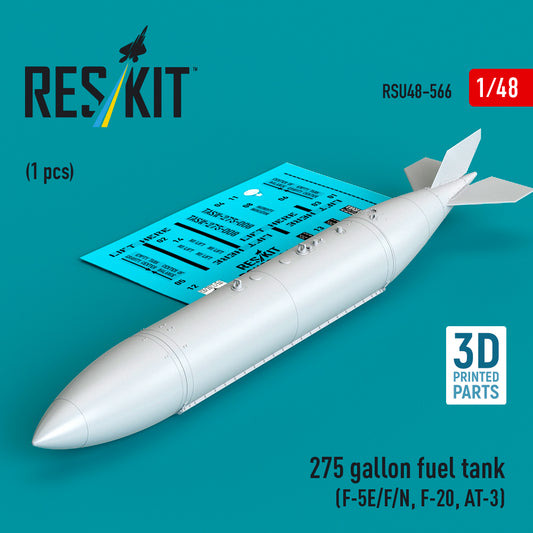 ResKit RSU48-566 1:48 275 gallon fuel tank (F-5E/F/N, F-20, AT-3) (1 pcs) (3D Printed)