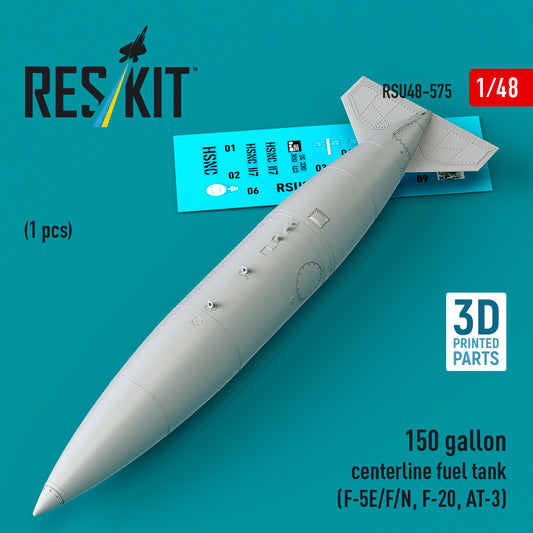 ResKit RSU48-575 1:48 150 gallon centerline fuel tank (F-5E/F/N, F-20, AT-3) (1 pcs)