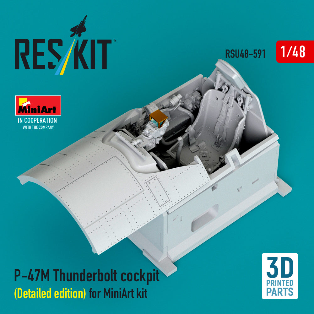 ResKit RSU48-591 1:48 Republic P-47M Thunderbolt cockpit (Detailed edition)
