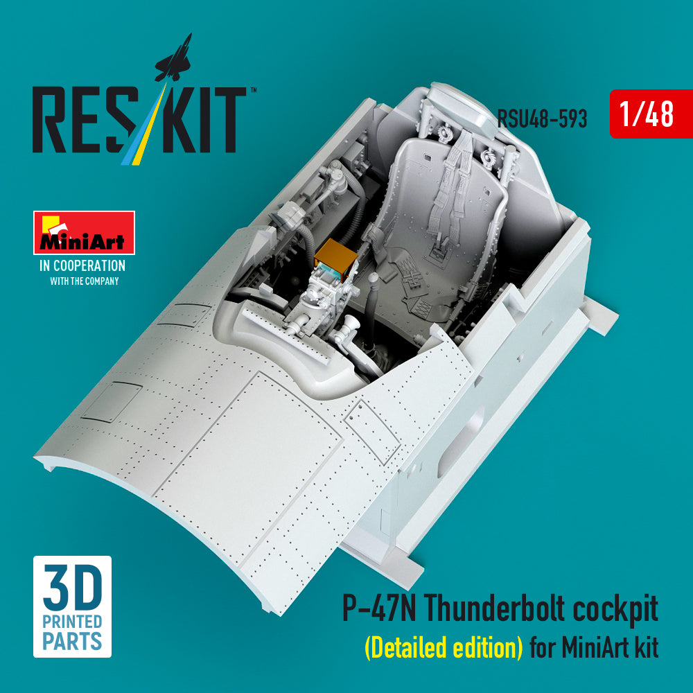 ResKit RSU48-593 1:48 Republic P-47N Thunderbolt cockpit (Detailed edition)