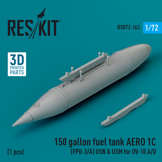 ResKit RSU72-163 1:72 150 gallon fuel tank AERO 1C (FPU-3/A) USN & USM