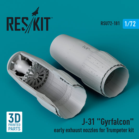 ResKit RSU72-181 1:72 J-31 'Gyrfalcon' early exhaust nozzles