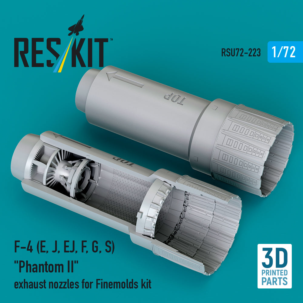 ResKit RSU72-223 1:72 F-4E, F-4J, F-4EJ, F-4F, F-4G, F-4S Phantom II exhaust nozzles