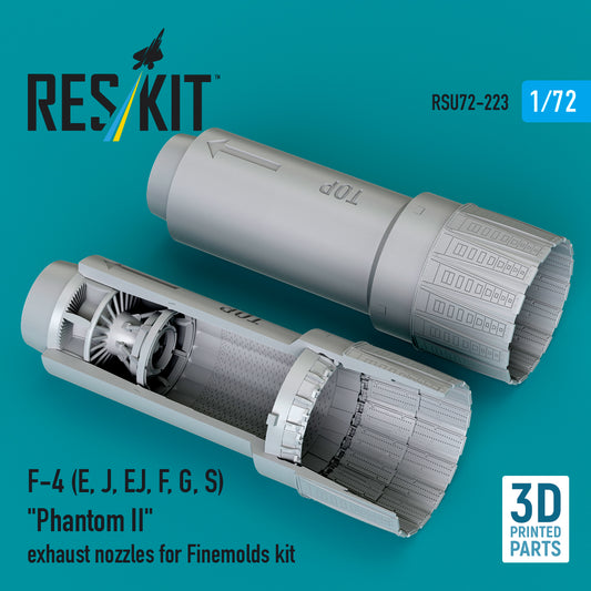 ResKit RSU72-223 1:72 F-4E, F-4J, F-4EJ, F-4F, F-4G, F-4S Phantom II exhaust nozzles
