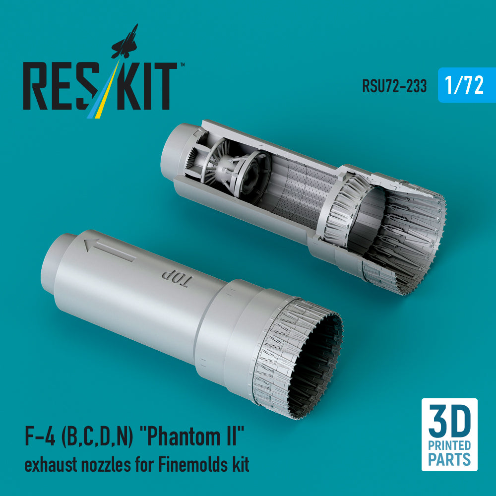 ResKit RSU72-0233 1:72 McDonnell F-4B, F-4C, F-4D, F-4N Phantom II exhaust nozzles