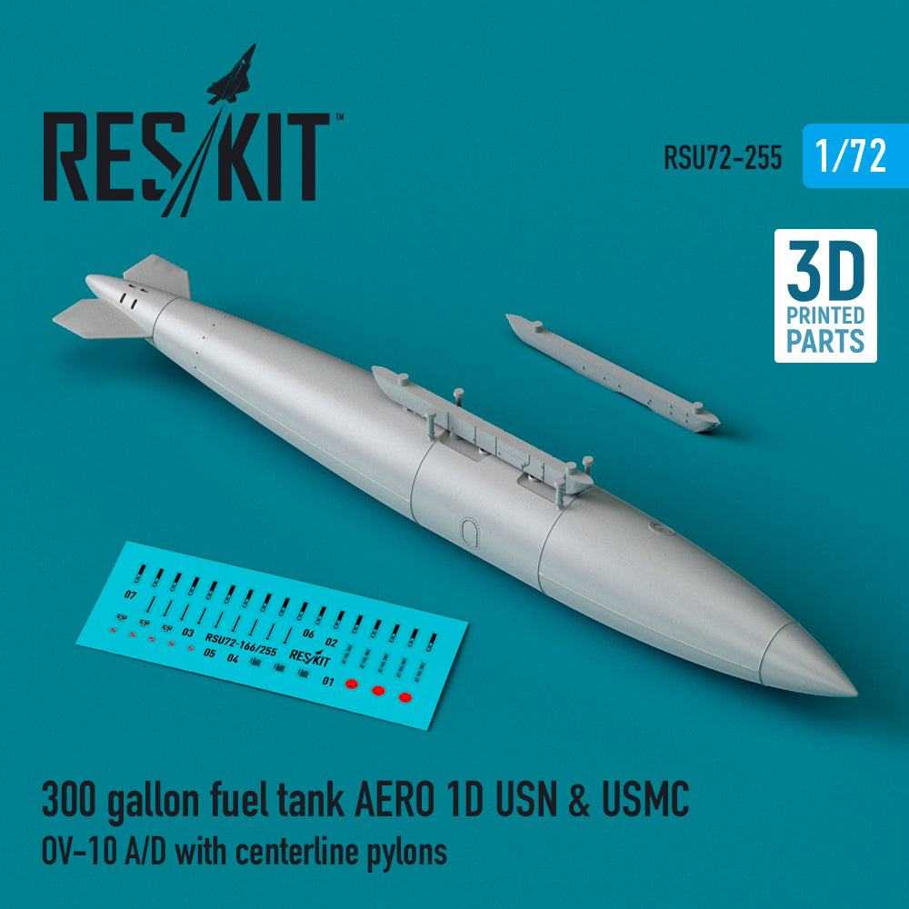 ResKit RSU72-255 1:72 300 gallon fuel tank AERO 1D USN & USMC (1 pcs)