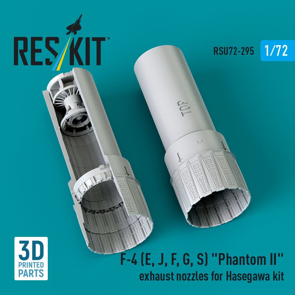 ResKit RSU72-0295 1:72 McDonnell F-4E, F-4J, F-4F, F-4G, F-4S Phantom II exhaust nozzles