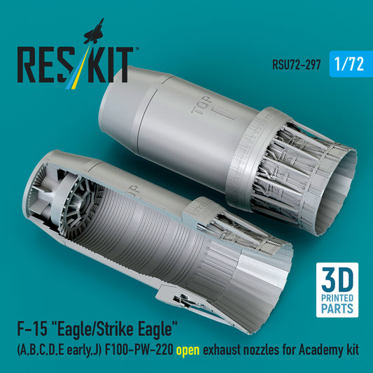 ResKit RSU72-297 1:72 F-15 Eagle/Strike Eagle F100-PW-220 open exhaust nozzles