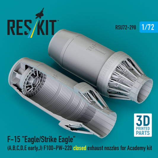 ResKit RSU72-298 1:72 F-15 Eagle/Strike Eagle F100-PW-220 closed exhaust nozzles