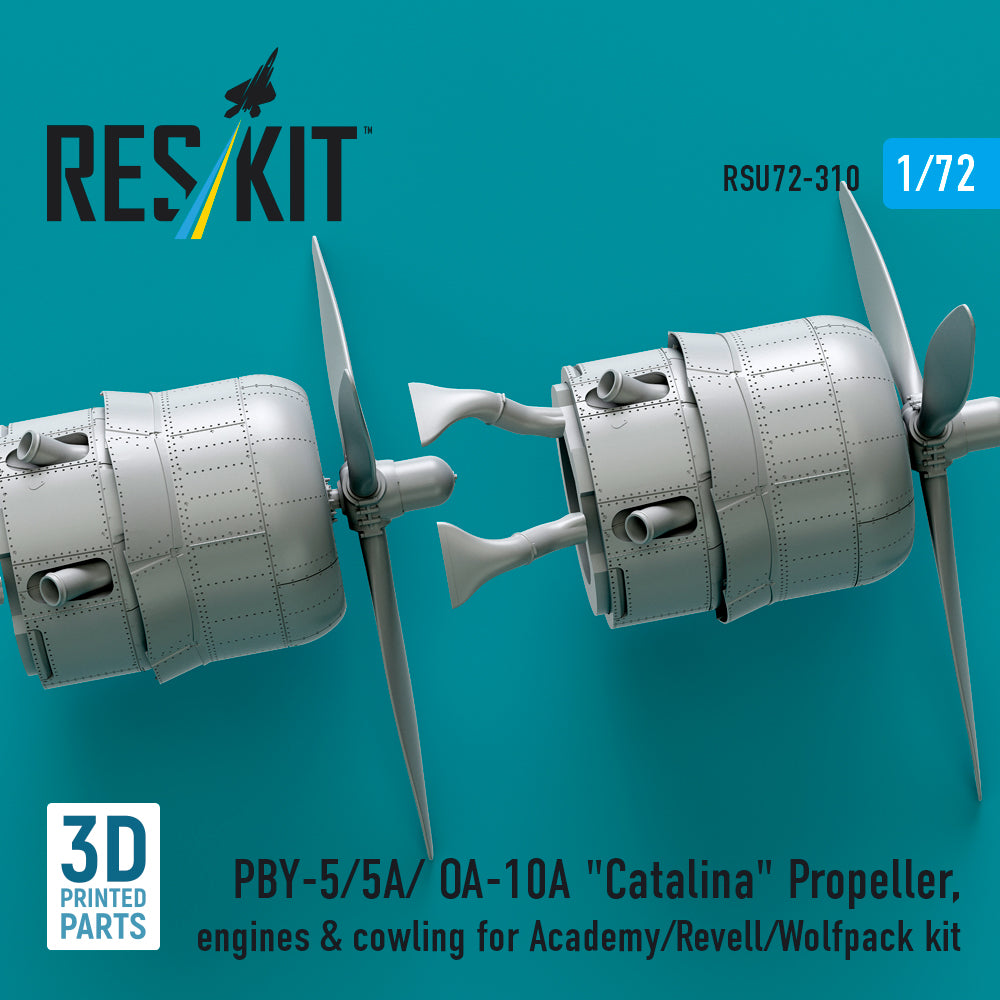 ResKit RSU72-0310 1:72 Consolidated PBY-5/PBY-5A/OA-10A  Catalina  Propeller, engines & cowling