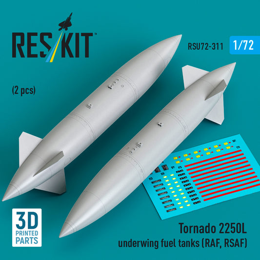 ResKit RSU72-311 1:72 Panavia Tornado 2250L underwing fuel tanks (RAF, RSAF) (2 pcs)