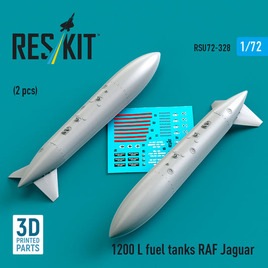 ResKit RSU72-328 1:72 1200L fuel tanks RAF Sepecat Jaguar (2 pcs) (3D Printed)