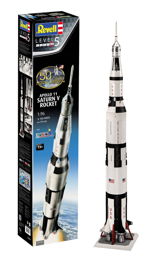 Revell 03704 1:96 Apollo 11 Saturn V Rocket (50th Anniversary of the Moon Landing)