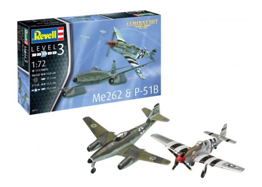 Revell 03711 1:72 Combat Set Messerschmitt Me-262 & North-American P-51B Mustang