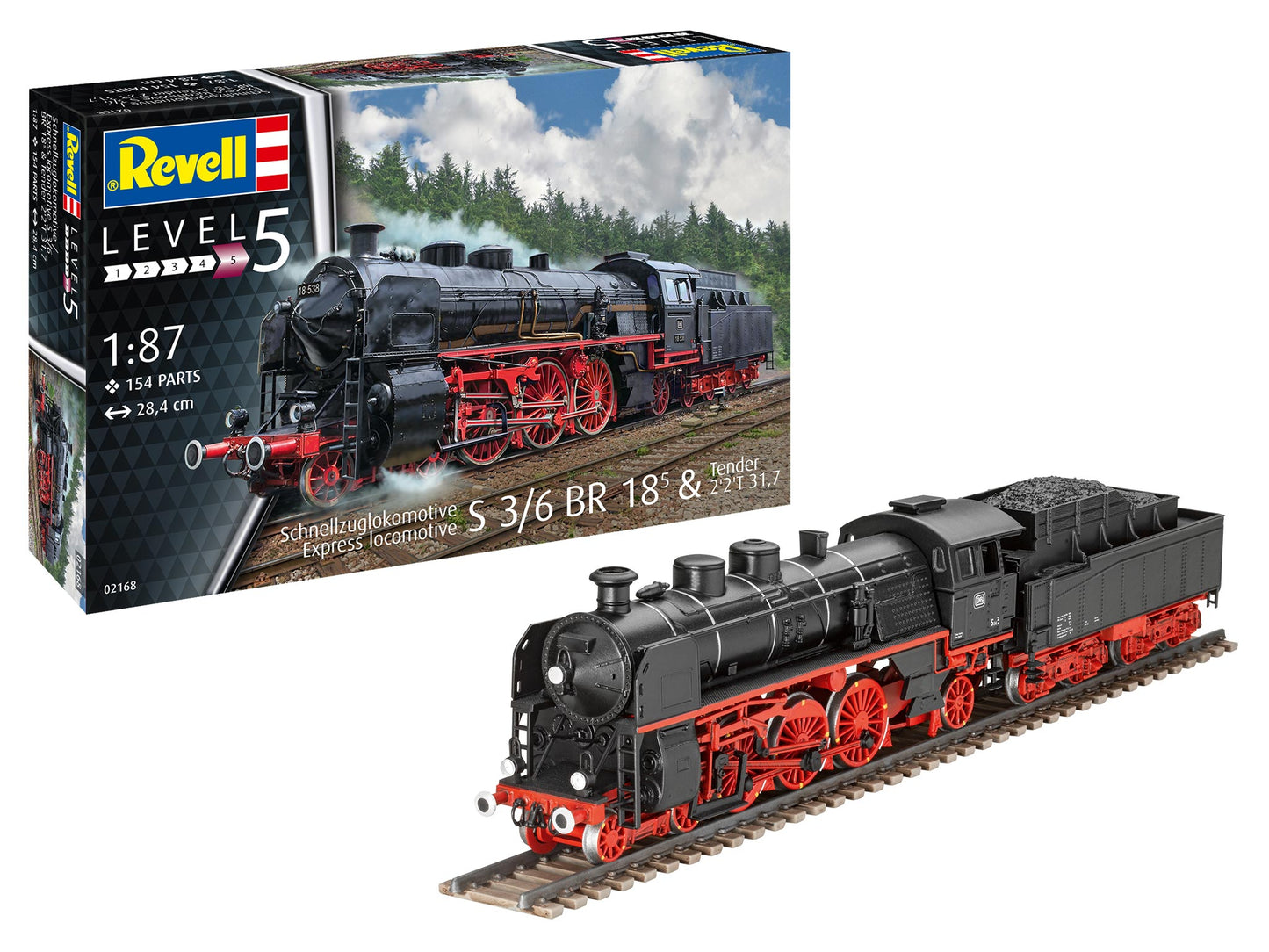 Revell 02168 1:87 Express Locomotive S 3/6 BR18(5) with Tender 2‘2’T