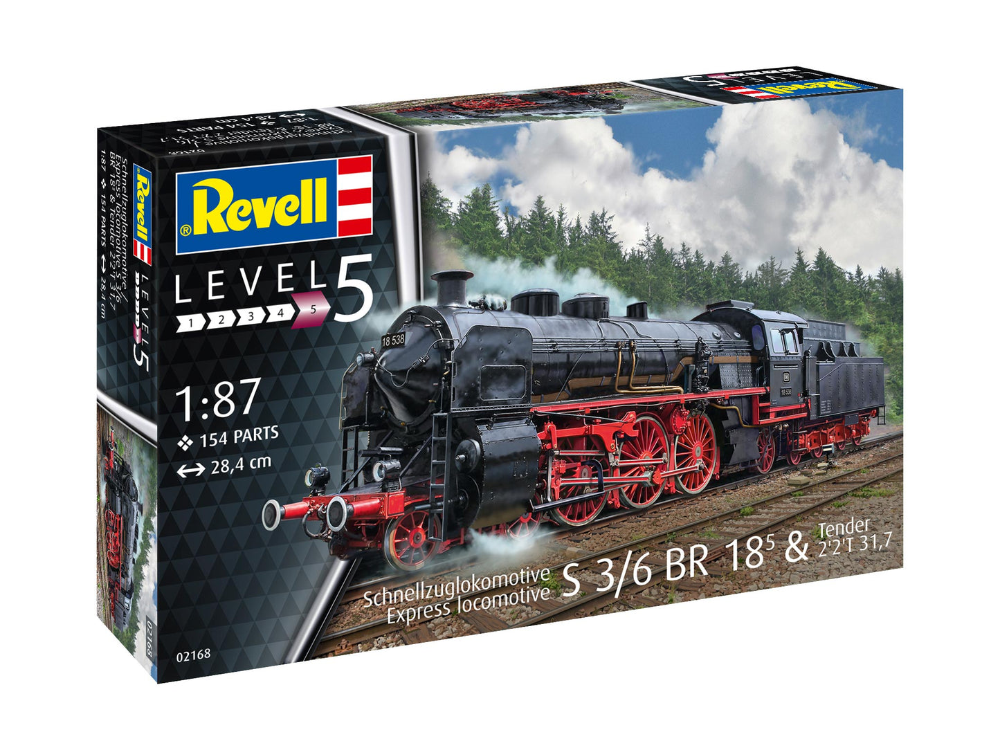 Revell 02168 1:87 Express Locomotive S 3/6 BR18(5) with Tender 2‘2’T