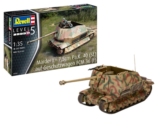 Revell 03292 1:35 Marder I - 7,5cm Pa.K. 40 (Sf.) auf Geschutzwagen FCM 36 (f)